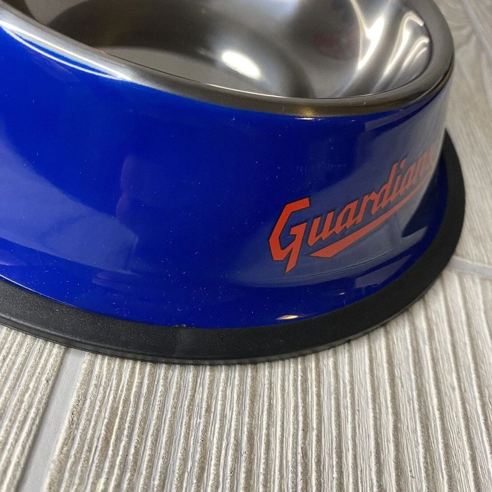Cleveland Guardians Logo Non Slip Dog Cat Food Water Bowl Stainless Steel New